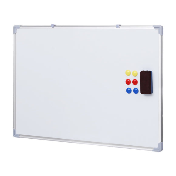 NNEDSZ Magnetic Whiteboard 60x90cm Erase Board Marker Eraser Tray Home Office School