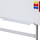 NNEDSZ 90x120cm Standing Whiteboard with Wheels Magnetic Double-Sided Erase Board