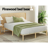NNEDSZ Bed Frame Double Size Wooden Base Mattress Platform Timber Pine AMBA