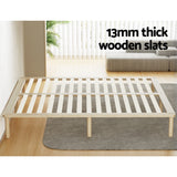 NNEDSZ Bed Frame King Size Wooden Base Mattress Platform Timber Pine AMBA