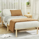 NNEDSZ Bed Frame King Single Size Wooden Base Mattress Platform Timber Pine AMBA