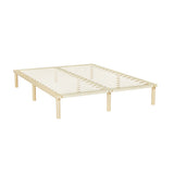 NNEDSZ Bed Frame Queen Size Wooden Base Mattress Platform Timber Pine AMBA