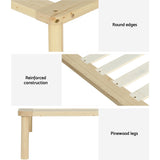 NNEDSZ Bed Frame Queen Size Wooden Base Mattress Platform Timber Pine AMBA