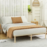 NNEDSZ Bed Frame Queen Size Wooden Base Mattress Platform Timber Pine AMBA