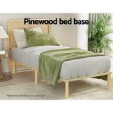 NNEDSZ Bed Frame Single Size Wooden Base Mattress Platform Timber Pine AMBA
