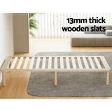 NNEDSZ Bed Frame Single Size Wooden Base Mattress Platform Timber Pine AMBA