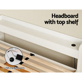 NNEDSZ Bed Frame Queen Size Mattress Base wtih Charging Ports 2 Storage Drawers