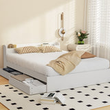 NNEDSZ Bed Frame Queen Size Mattress Base wtih Charging Ports 2 Storage Drawers