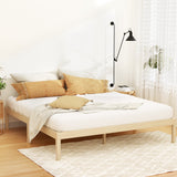 NNEDSZ Bed Frame King Size Wooden Base Mattress Platform Timber Pine BRUNO