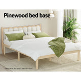 NNEDSZ Bed Frame Queen Size Wooden Base Mattress Platform Timber Pine BRUNO