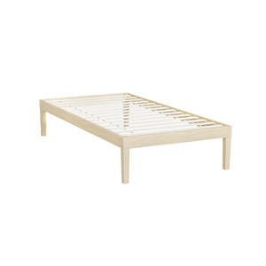 NNEDSZ Bed Frame Single Size Wooden Base Mattress Platform Timber Pine BRUNO
