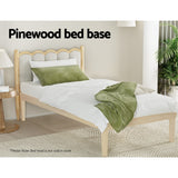 NNEDSZ Bed Frame Single Size Wooden Base Mattress Platform Timber Pine BRUNO