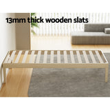 NNEDSZ Bed Frame Single Size Wooden Base Mattress Platform Timber Pine BRUNO
