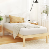NNEDSZ Bed Frame Single Size Wooden Base Mattress Platform Timber Pine BRUNO