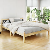 NNEDSZ Artiss Bed Frame Double Size Wooden Oak SOFIE