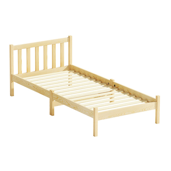 NNEDSZ Artiss Bed Frame Single Size Wooden Oak SOFIE