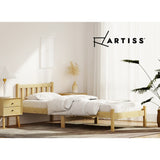 NNEDSZ Artiss Bed Frame Single Size Wooden Oak SOFIE
