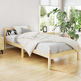 NNEDSZ Artiss Bed Frame Single Size Wooden Oak SOFIE
