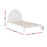 NNEDSZ Bed Frame King Single Size Wooden White DALY