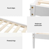 NNEDSZ Bed Frame King Single Size Wooden White DALY
