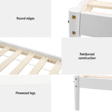 NNEDSZ Artiss Bed Frame Queen Size Wooden White DALY