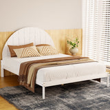 NNEDSZ Artiss Bed Frame Queen Size Wooden White DALY