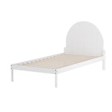 NNEDSZ Bed Frame Single Size Wooden White DALY