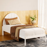 NNEDSZ Bed Frame Single Size Wooden White DALY