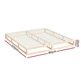 NNEDSZ Bed Frame King Size Wooden Base Mattress Platform Timber Pine KALAM