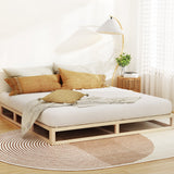 NNEDSZ Bed Frame King Size Wooden Base Mattress Platform Timber Pine KALAM