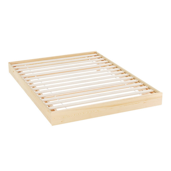NNEDSZ Bed Frame Double Size Floating Wooden Mattress Base Platform Timber ODIN