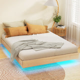 NNEDSZ Bed Frame Double Size Floating Wooden Mattress Base Platform Timber ODIN