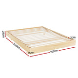NNEDSZ Bed Frame Queen Size Floating Wooden Mattress Base Platform Timber ODIN