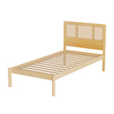 NNEDSZ Artiss Bed Frame Single Size Rattan Wooden RITA