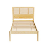 NNEDSZ Artiss Bed Frame Single Size Rattan Wooden RITA