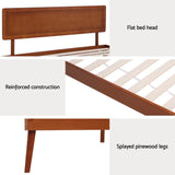 NNEDSZ Artiss Bed Frame Single Size Wooden Bed Base Walnut SPLAY
