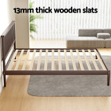 NNEDSZ Artiss Bed Frame King Size Wooden Base Mattress Platform Timber Walnut VISE