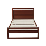 NNEDSZ Bed Frame King Single Size Wooden Walnut WITTON