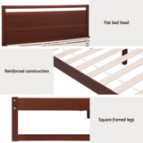 NNEDSZ Bed Frame King Single Size Wooden Walnut WITTON