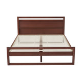 NNEDSZ Bed Frame Queen Size Wooden Walnut WITTON