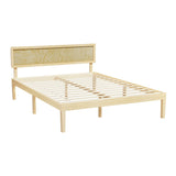 NNEDSZ Bed Frame Queen Size Wooden Base Mattress Platform Timber Pine YUMI