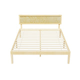 NNEDSZ Bed Frame Queen Size Wooden Base Mattress Platform Timber Pine YUMI