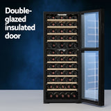 NNEDSZ Wine Cooler Fridge Compressor Dual Zone 80 Bottles