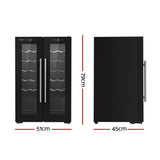 NNEDSZ Wine Cooler Fridge Dual Zone 24 Bottles