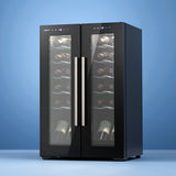 NNEDSZ Wine Cooler Fridge Dual Zone 24 Bottles
