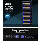 NNEDSZ Devanti Wine Fridge Cooler Dual Zone 154 Bottles