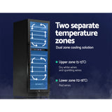 NNEDSZ Devanti Wine Fridge Cooler Dual Zone 154 Bottles