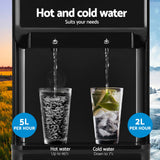NNEDSZ Devanti Water Cooler Dispenser 22L Bench Top Chiller Purifier Filter Hot Cold Black