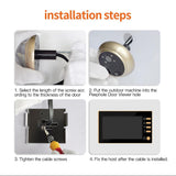 Smart Digital Door Viewer With Motion Detection And Video Alarm - 4.3 Screen - Tf Card Support - Gold-1915196564528304136