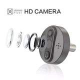 Smart Wifi Video Doorbell - 4.3 Inch Visual Peephole - Black-1915196509331263490